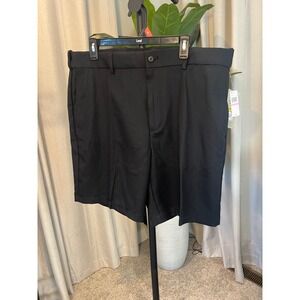 NWT PGA Tour Mens Golf Shorts Caviar Black Expandable Waistband UPF 50 Size 38